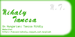 mihaly tancsa business card